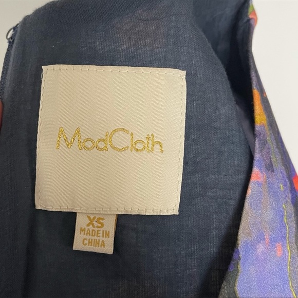 ModCloth Enchanted Forest Frondescent Fete Dusk Thicket Dress Size XS - Picture 9 of 10